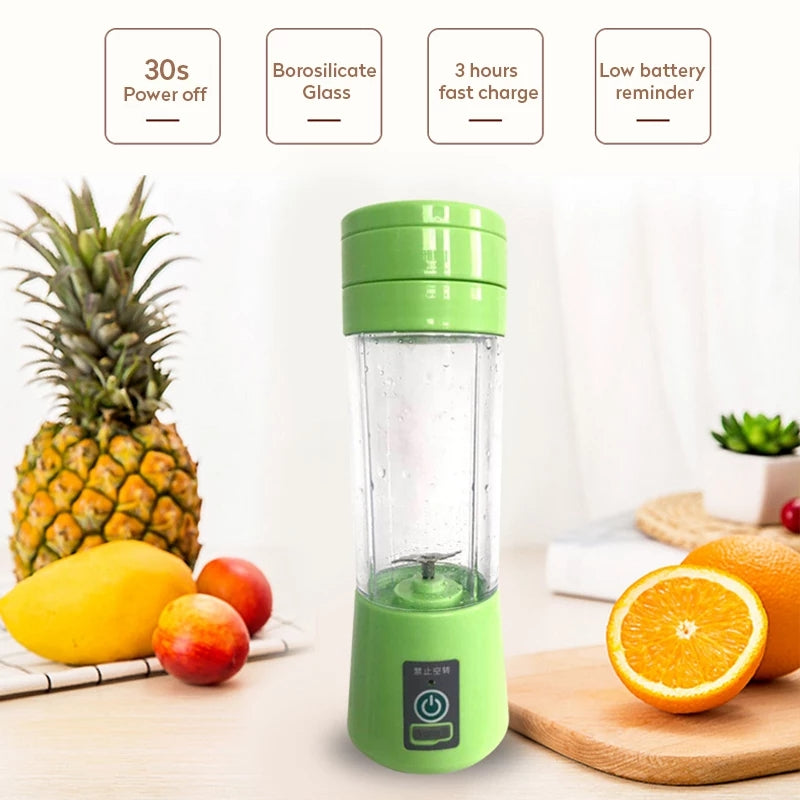 Portable and rechargeable battery juice blender